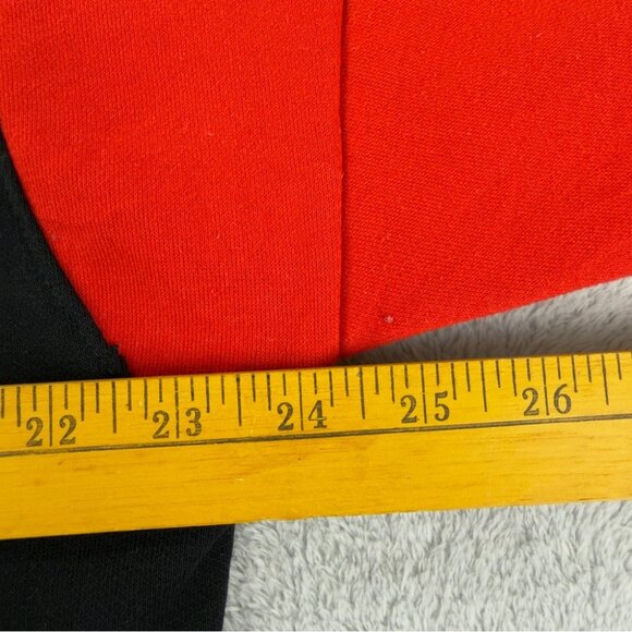 Nike Rework Men's Size Large Red/Black Fleece Lined Crewneck Long Sleeve Sweater - Picture 6 of 8